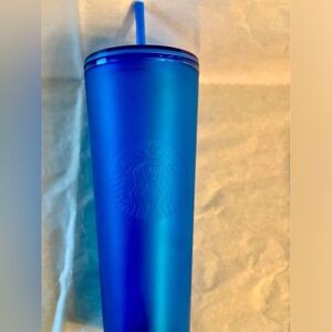 Starbucks Spring 2023 Blueberry Soft Touch Venti Tumbler 24oz Cold Cup Matte